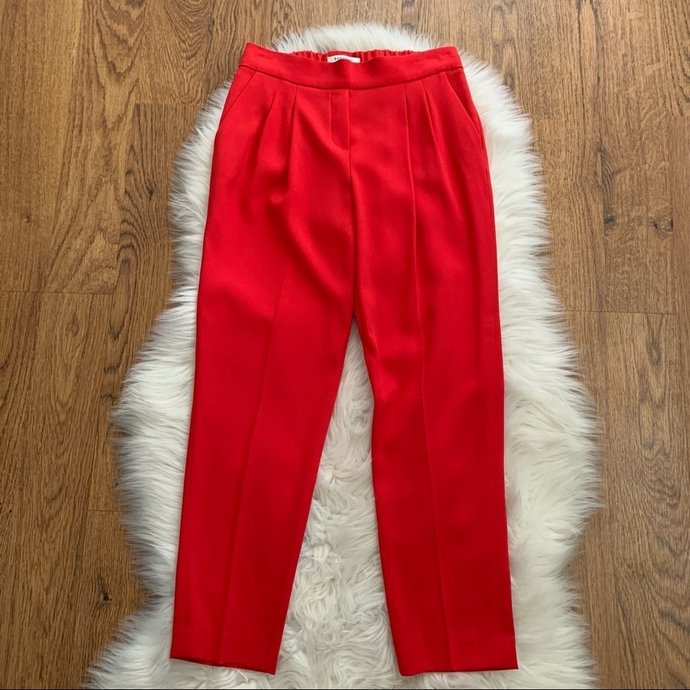 Babaton Red Casual ankle Pleated Pants Size 0